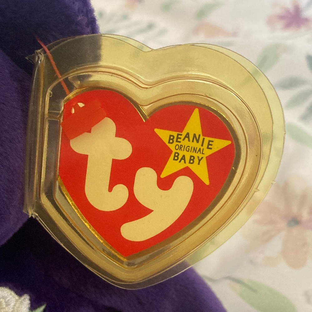 TY Beanie Baby Princess Diana the Purple Teddy Bear 1997 Retired  With Tags - Picture 4 of 5